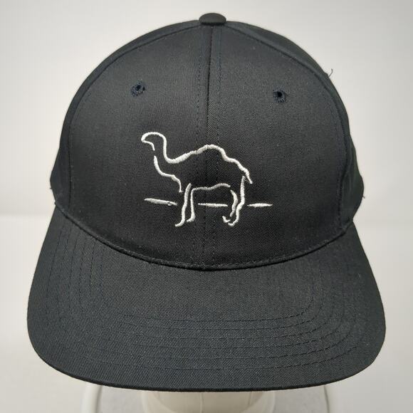 Camel Snapback Cap Black One Size Adjustable Embroidered Vintage - Picture 2 of 8
